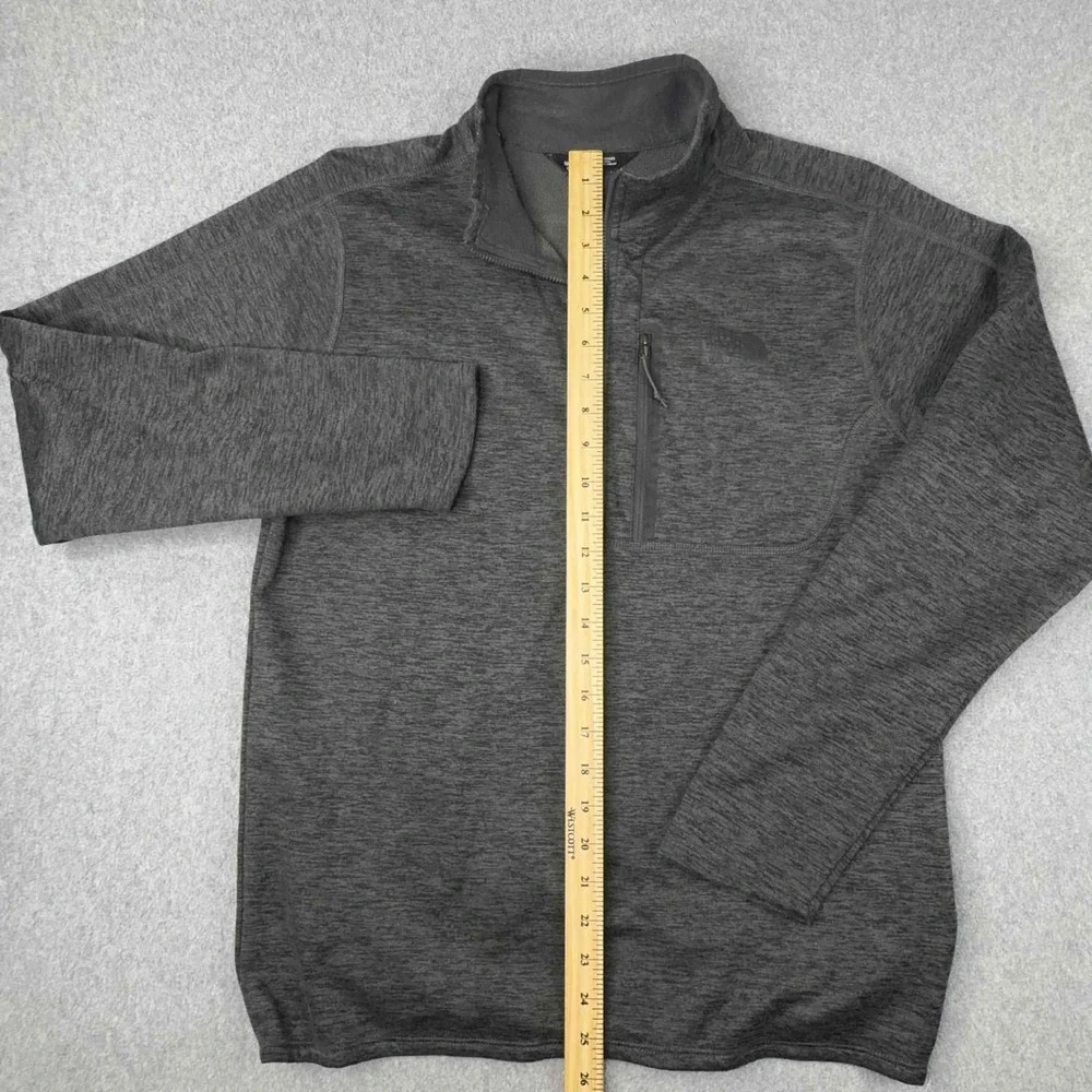 NORTH FACE Canyonlands Long‎ Sleeve Gray Quarter 1/4 Zip Fleece Sweater Men's M